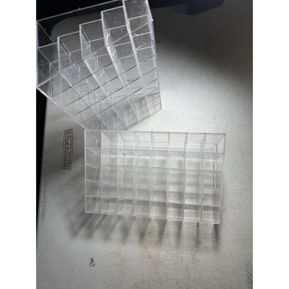 Acrylic Lipstick Organizer Stand - 40 Slot Cosmetic Display Makeup Case - Clear